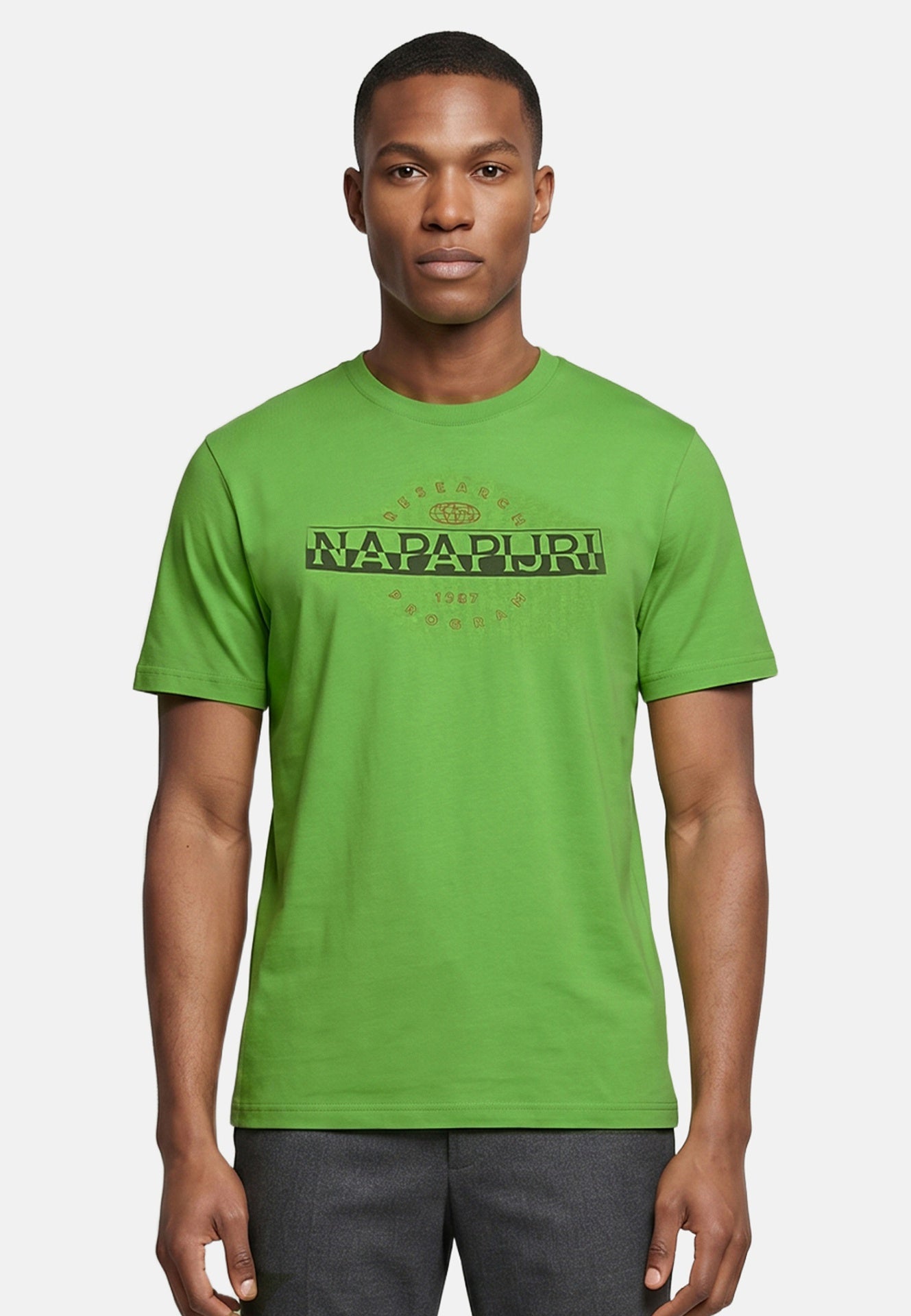 T-shirt in Cotone Verde Napapijri