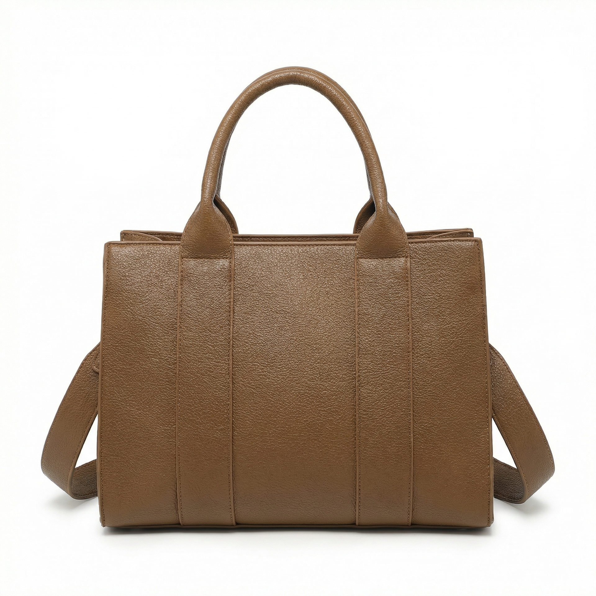 Borsa a Mano in Polyurethane Marrone