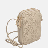 Borsa a tracolla in Pelle Vegana Beige