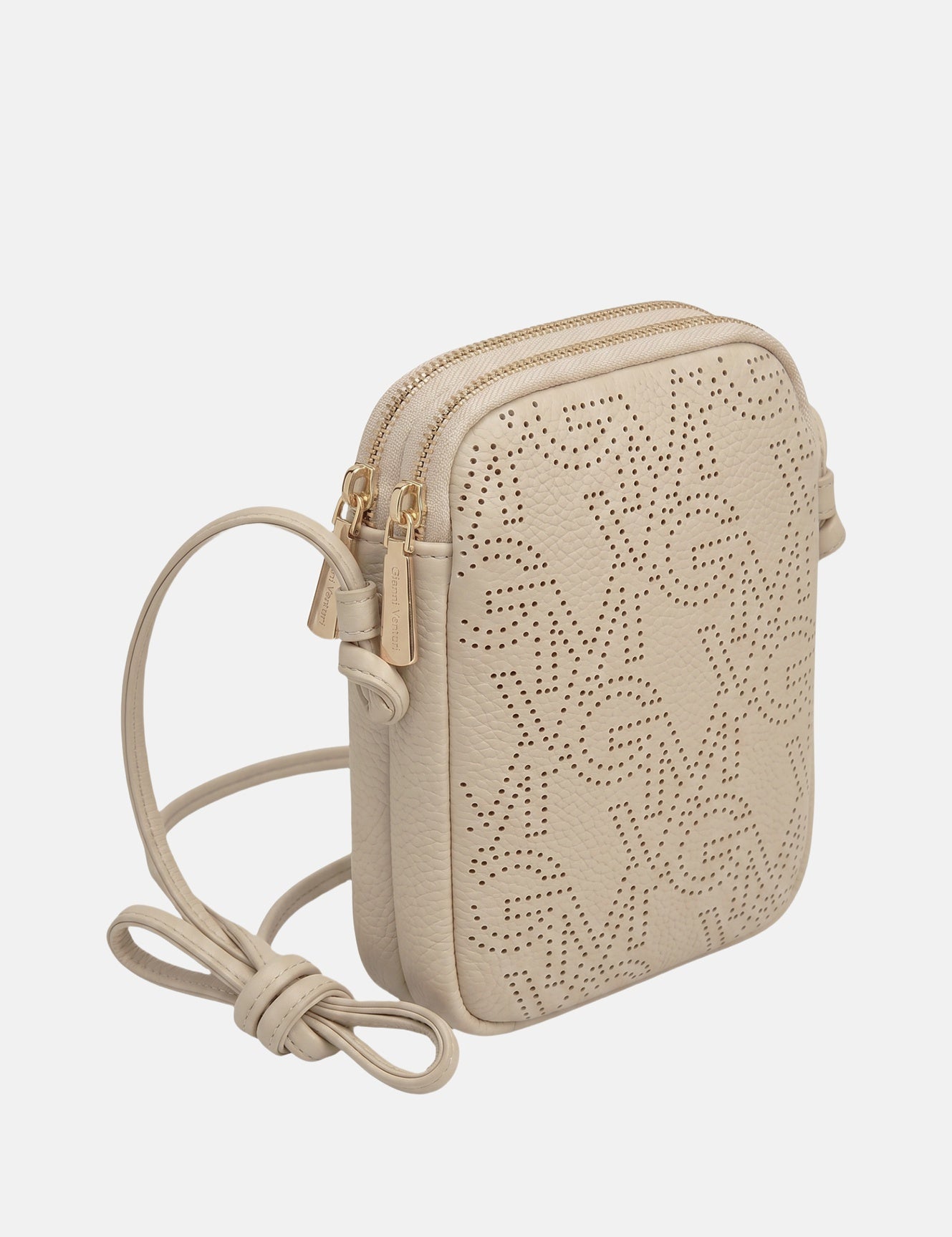 Borsa a tracolla in Pelle Vegana Beige