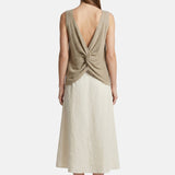 Vestito in Poliestere Taupe