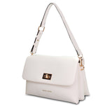 Borsa a Tracolla in Pelle Vegana Bianco Pierre Cardin