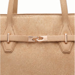Borsa a Mano in Pelle Vegana Marrone