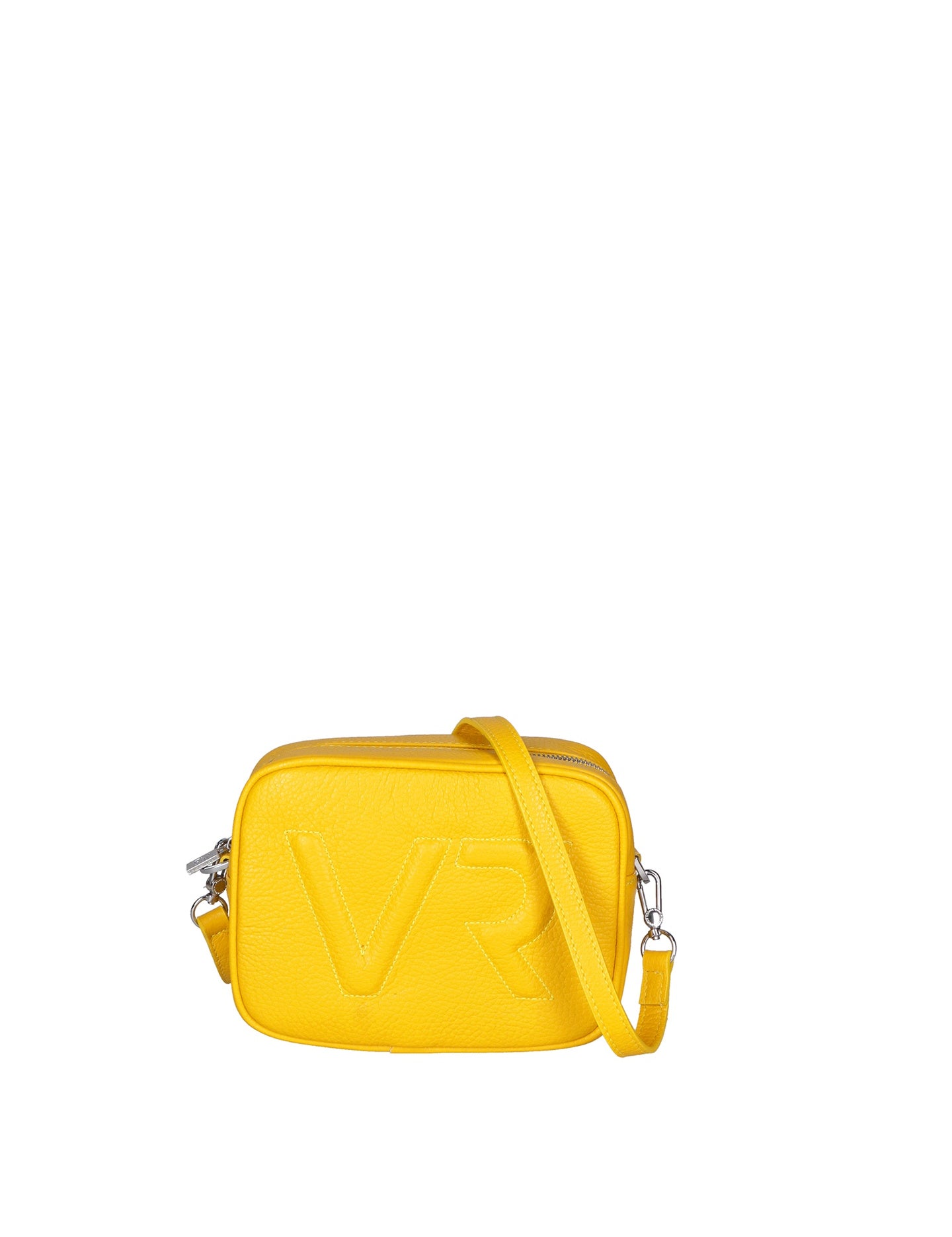 Borsa a Tracolla in Dollaro Leather Giallo