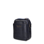 Borsa a Tracolla in 100% Pu Vegan Leather Blu Scuro