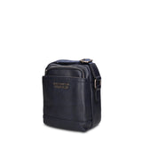 Borsa a Tracolla in 100% Pu Vegan Leather Blu Scuro