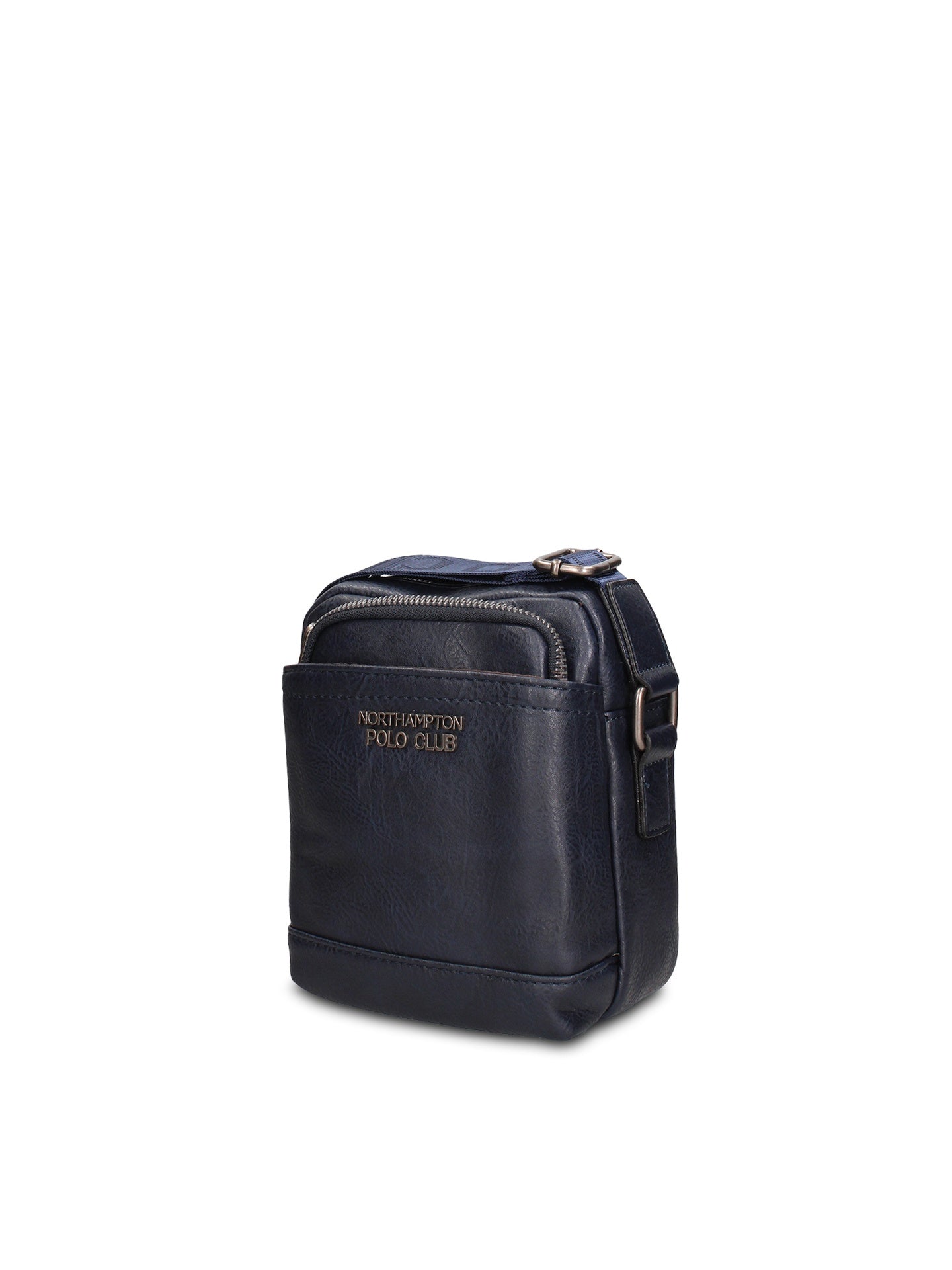 Borsa a Tracolla in 100% Pu Vegan Leather Blu Scuro