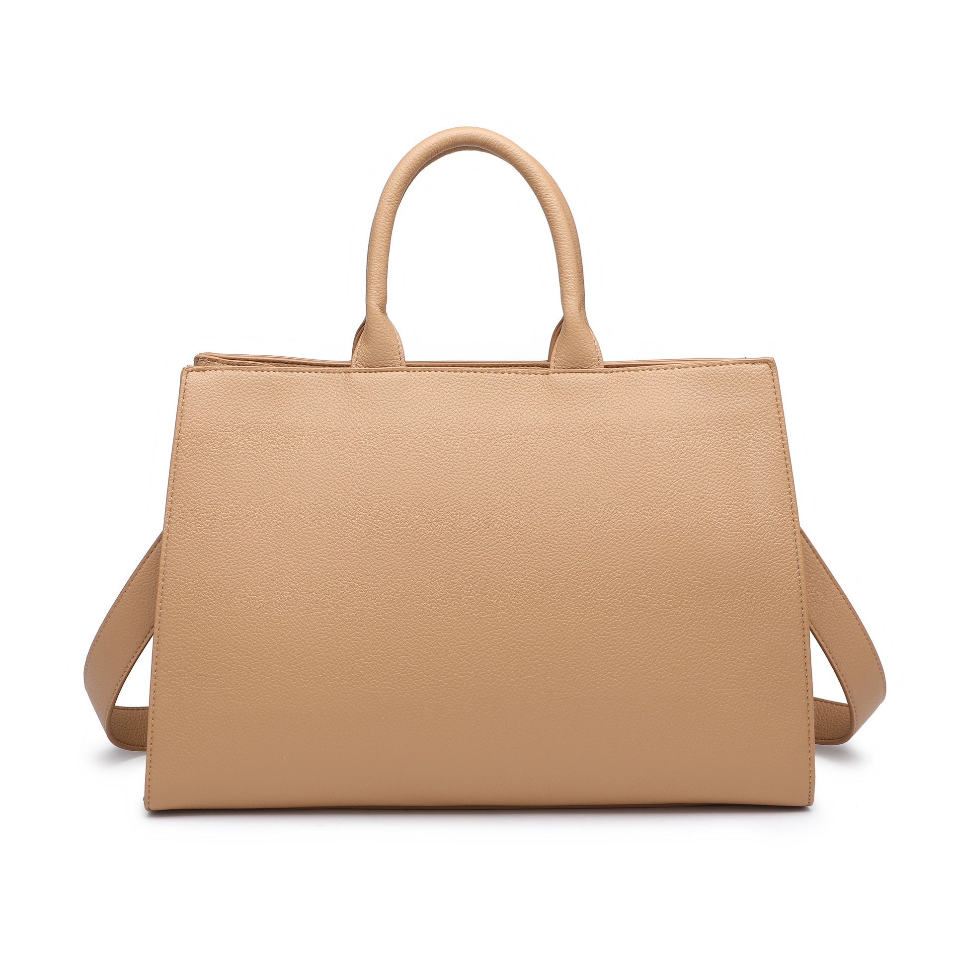 Borsa Shopper in Pelle Vegana Marrone Chiaro