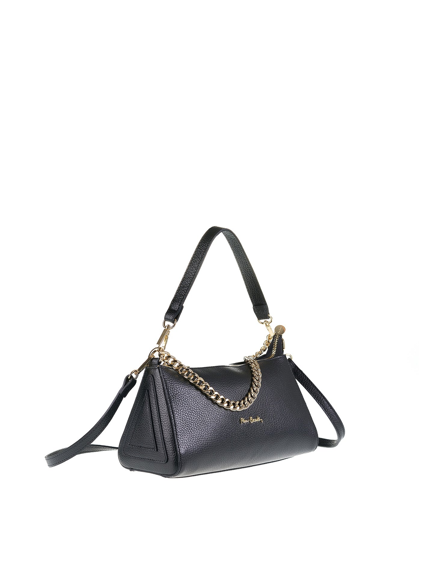 Borsa a Spalla in Vera Pelle Nero