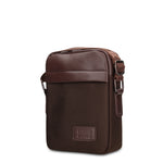 Borsa a Tracolla in 100% Pu Vegan Leather Marrone Scuro