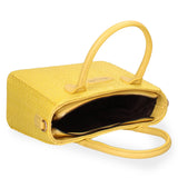 Gelbe Handtasche aus veganem Leder