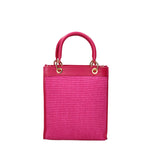 Borsa a Mano in Pelle Fucsia