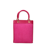 Borsa a Mano in Pelle Fucsia