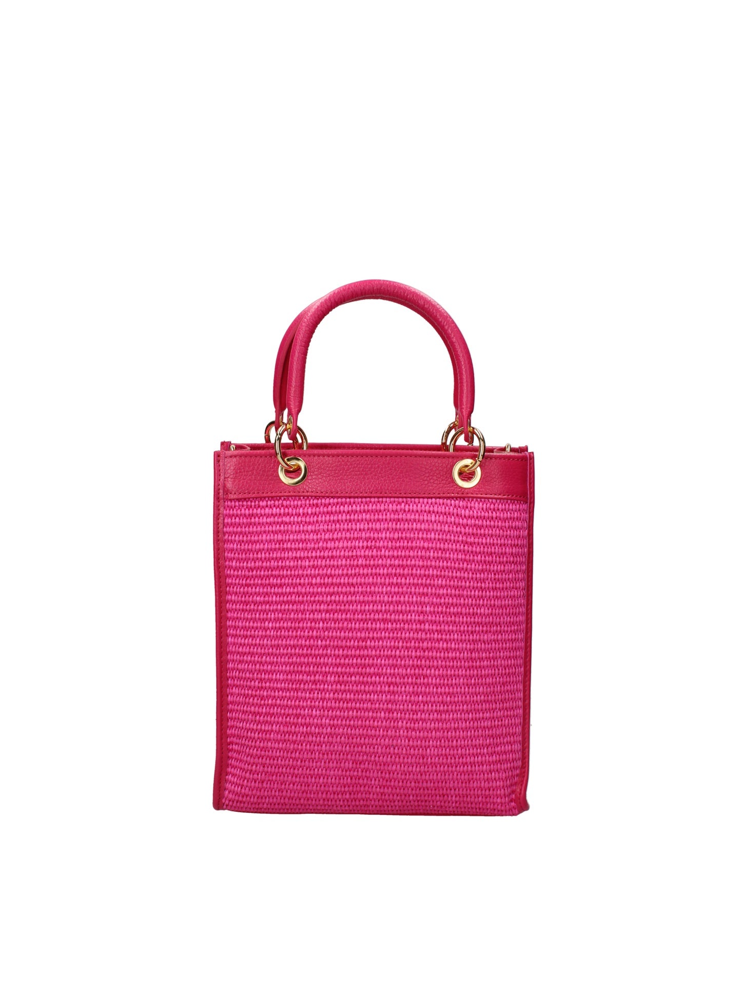 Borsa a Mano in Pelle Fucsia