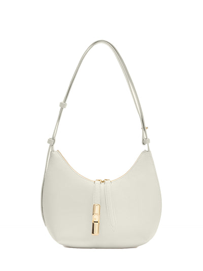 Borsa a Spalla in Pelle Panna