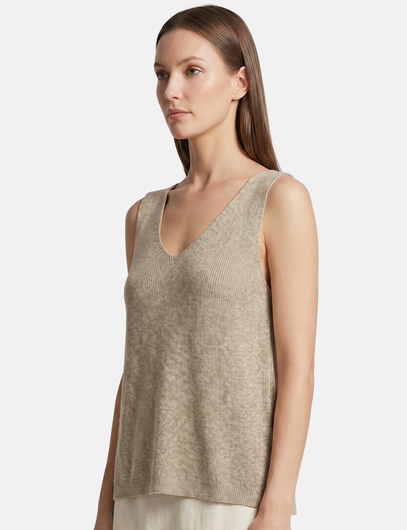 Vestito in Poliestere Taupe