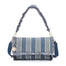Borsa a Tracolla in Poliestere Blu e Taupe Kassandra