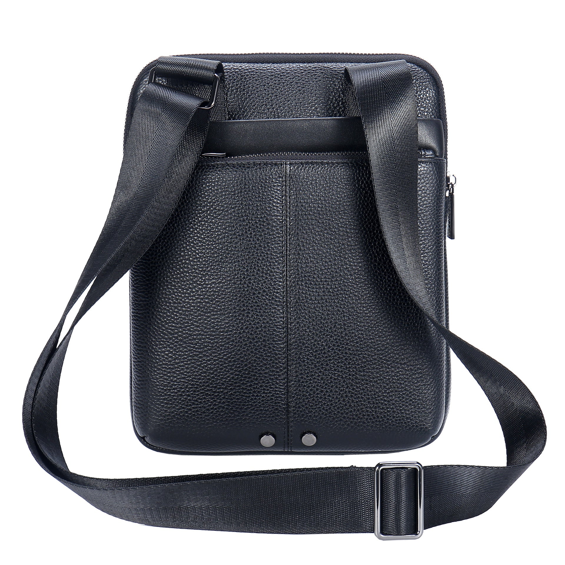 Borsa a Tracolla in Vera Pelle Nero