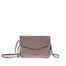 Borsa a Tracolla in Vera Pelle Taupe Pierre Cardin
