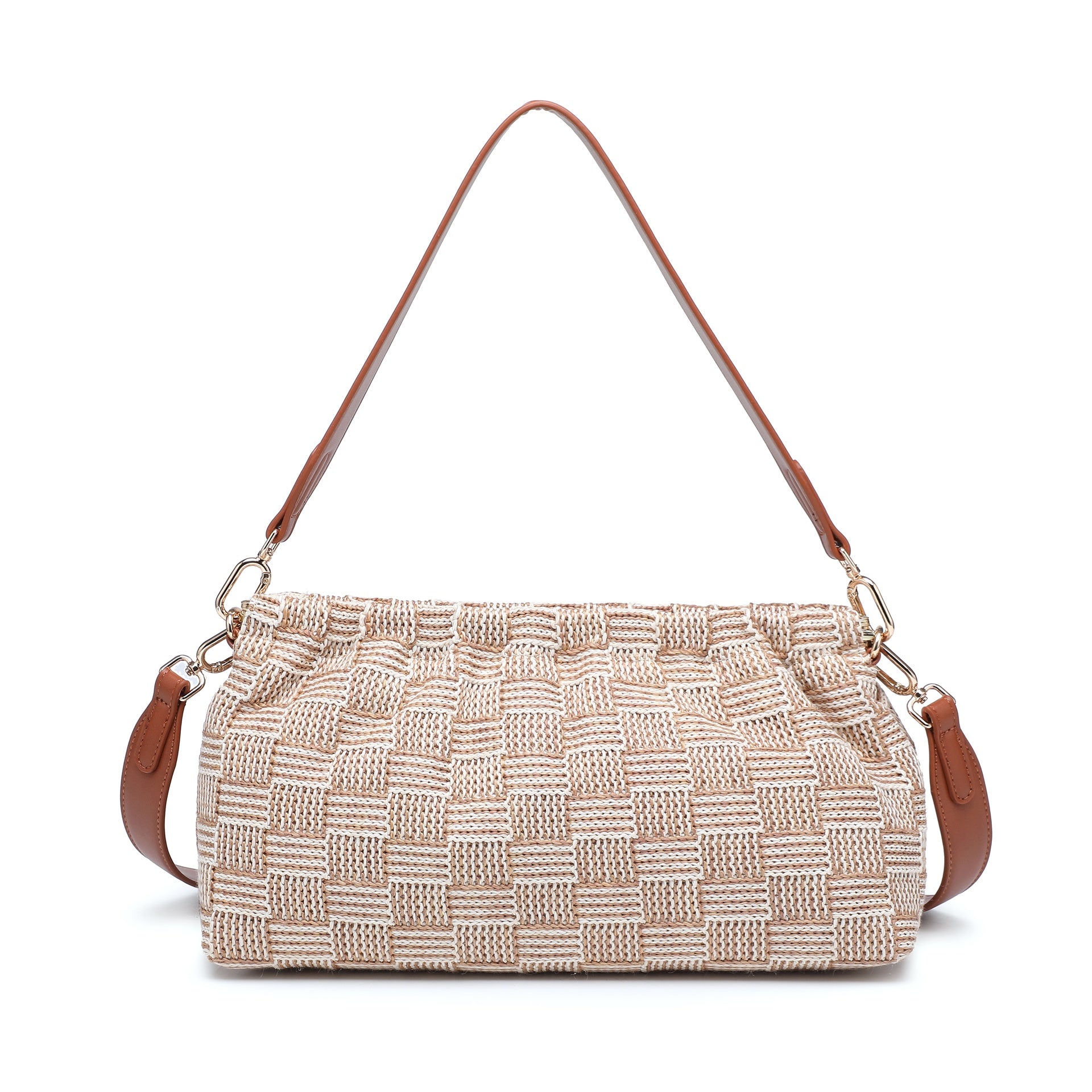 Borsa a Tracolla in Poliestere Taupe