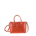 Borsa a Mano in Vera Pelle Arancione Pierre Cardin