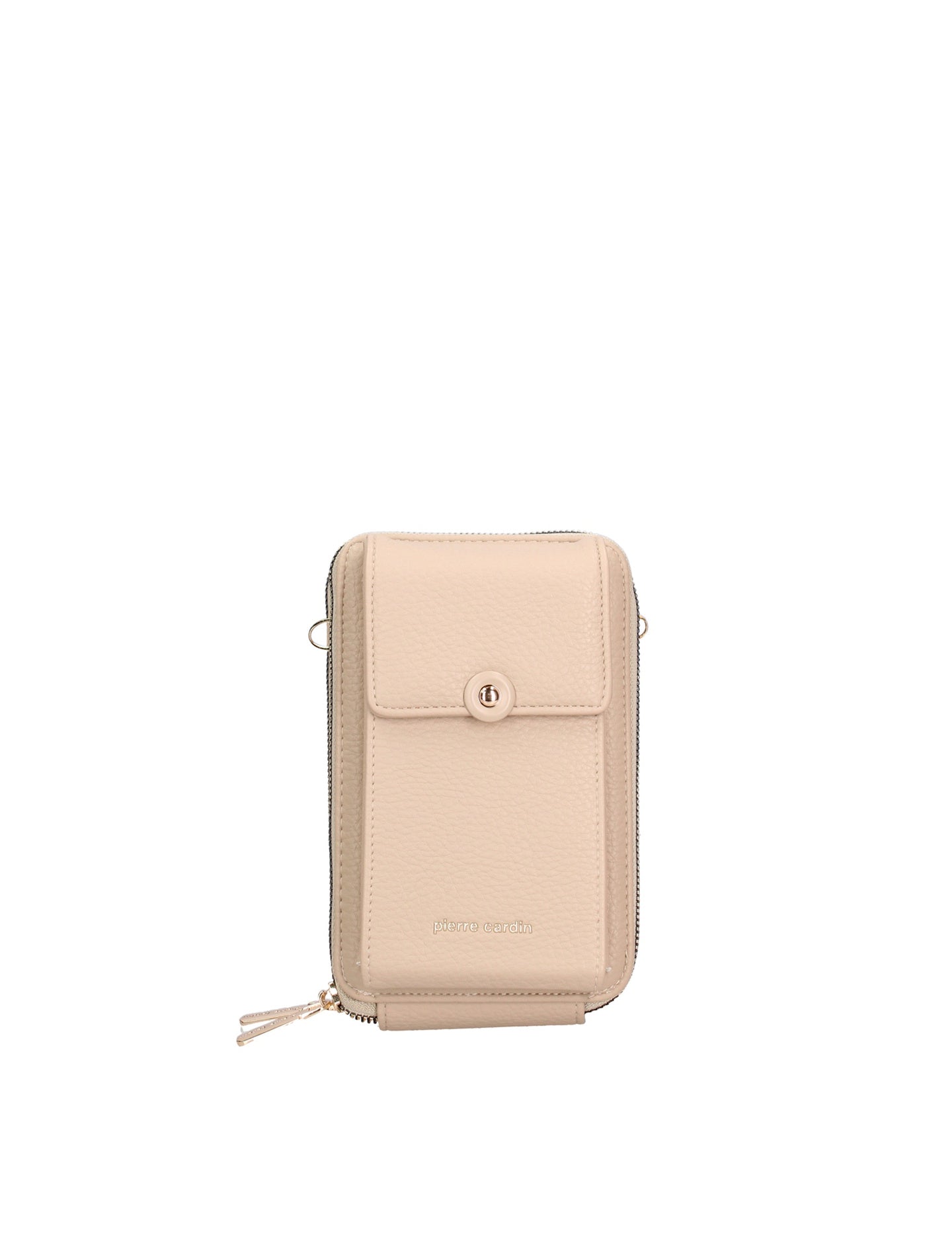 Porta Cellulare Donna in Pelle Vegana Taupe Pierre Cardin