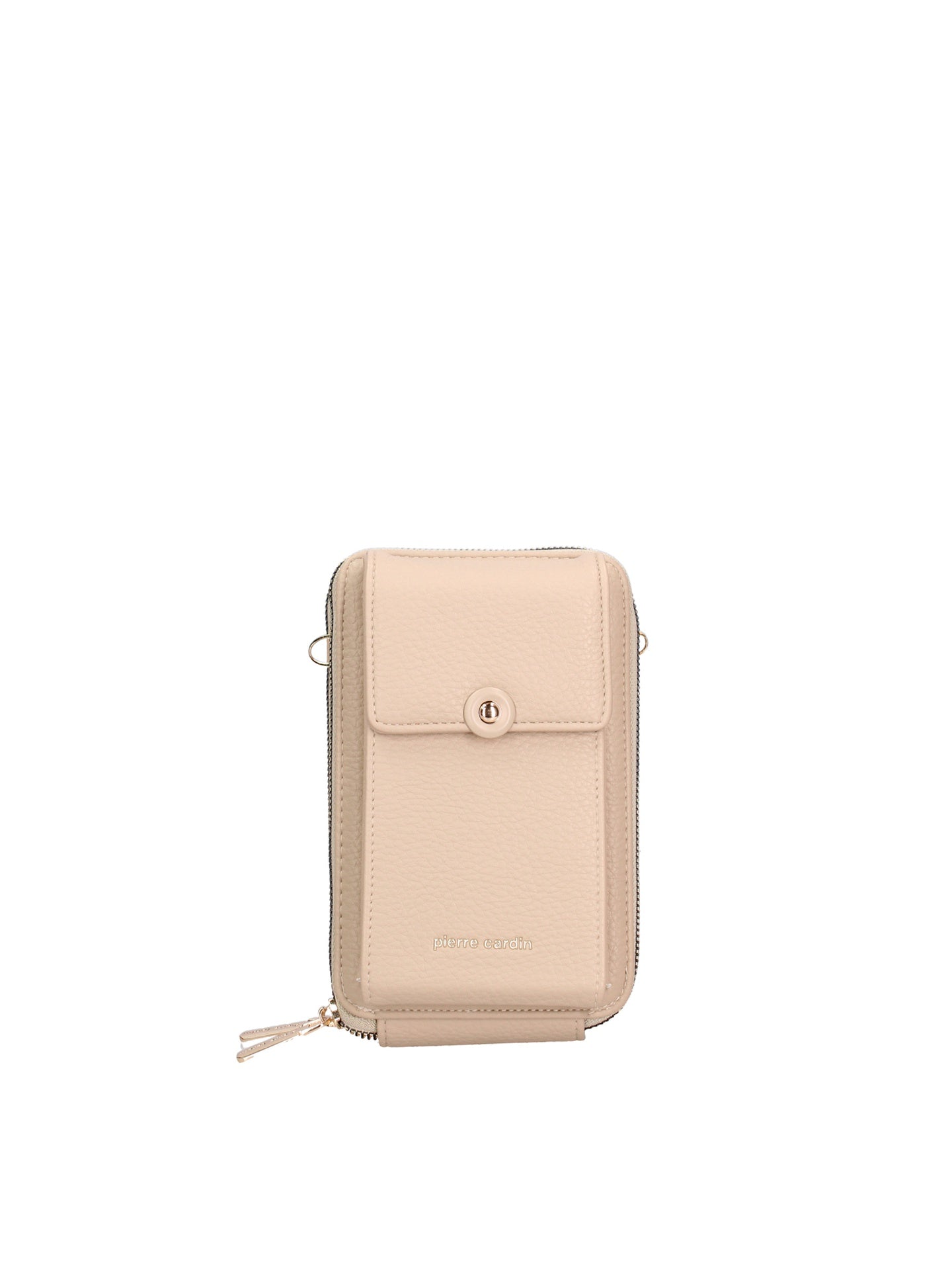 Porta Cellulare Donna in Pelle Vegana Taupe Pierre Cardin