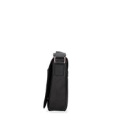 Schwarze Schultertasche aus echtem Leder