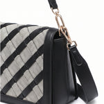 Borsa a Spalla in Pelle Vegana Nero