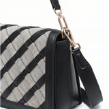 Borsa a Spalla in Pelle Vegana Nero