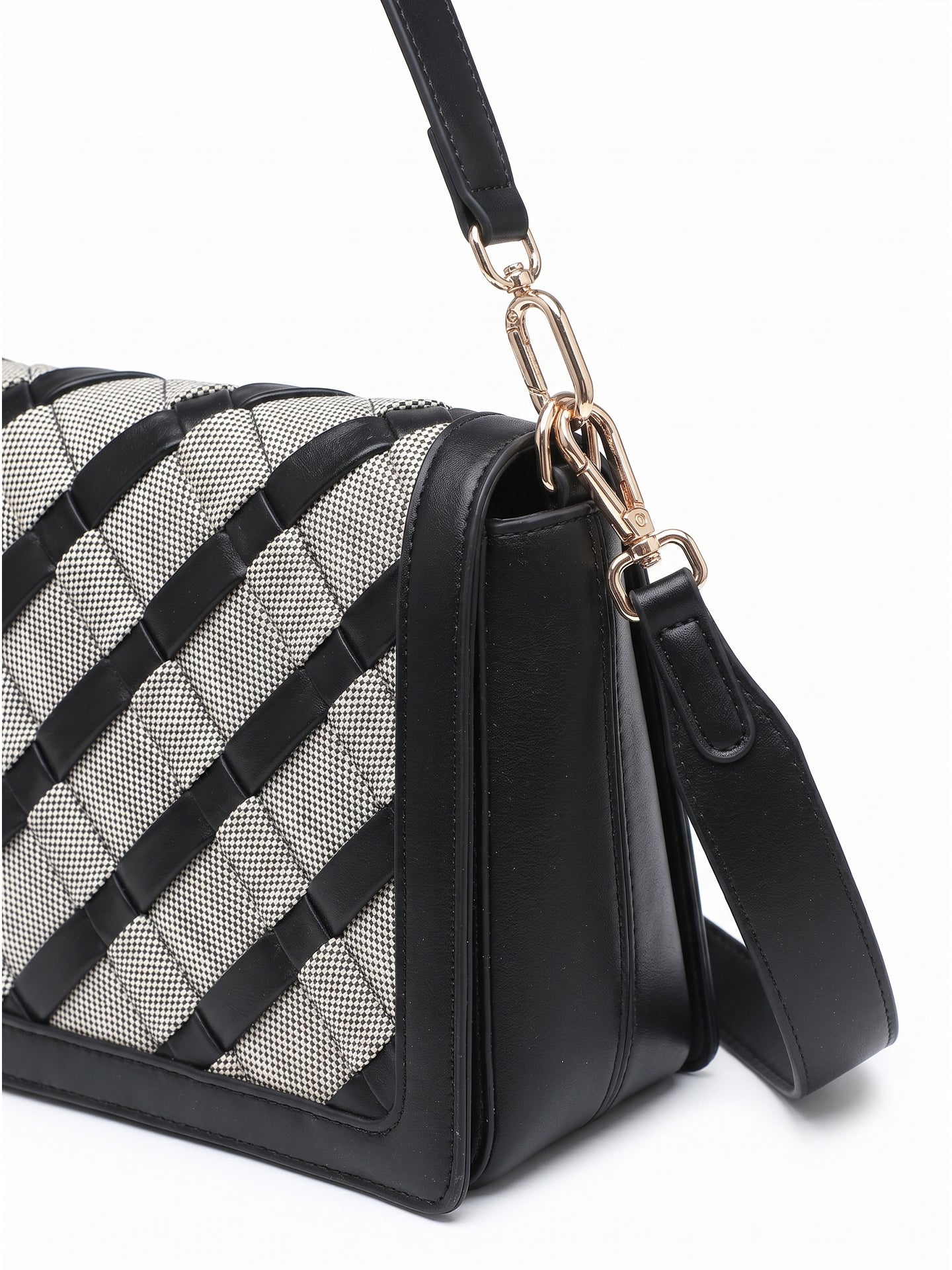 Borsa a Spalla in Pelle Vegana Nero