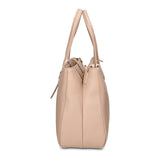 Bolso de mano de piel vegana color topo
