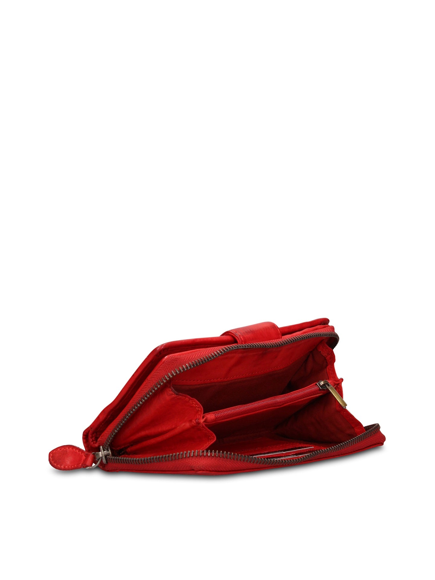 Portafoglio in Vera Pelle Rosso