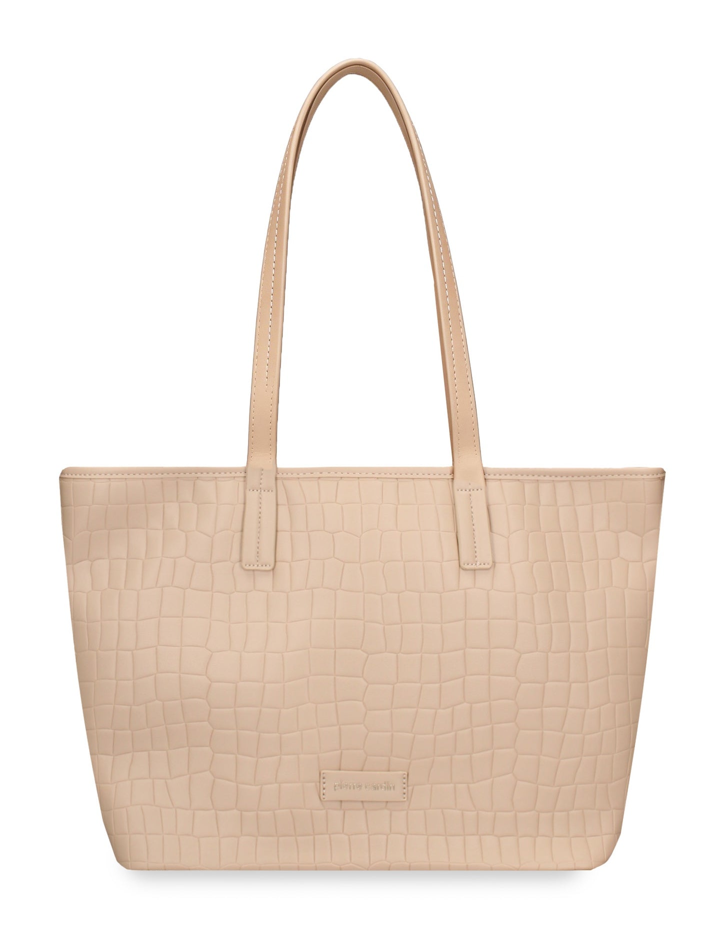 Borsa a Spalla in Pelle Vegana Beige Pierre Cardin