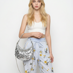 Borsa a Tracolla in Poliestere Silver Kassandra