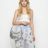 Borsa a Tracolla in Poliestere Silver Kassandra