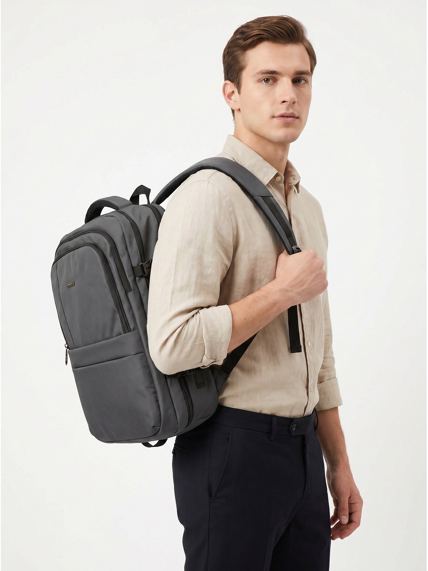 Zaino in Poliestere 100% Grigio