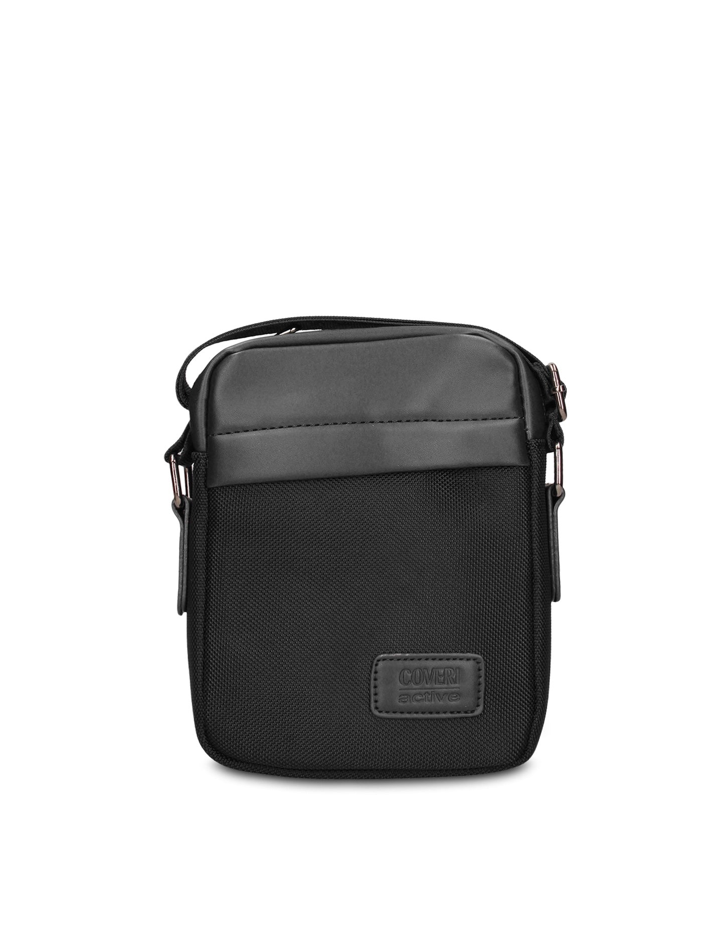 Borsa a Tracolla in 100% Pu Vegan Leather Nero