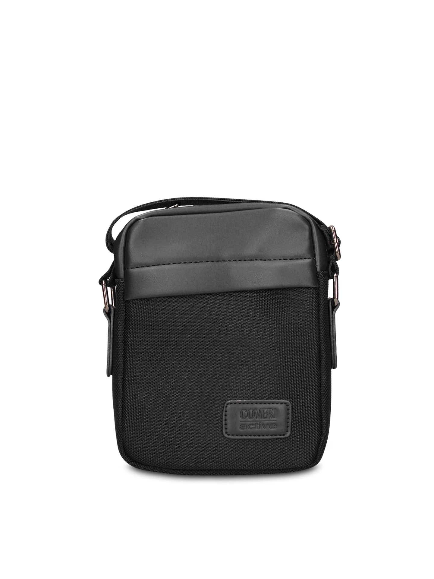 Borsa a Tracolla in 100% Pu Vegan Leather Nero