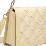 Borsa a Spalla in Pelle Vegana Giallo