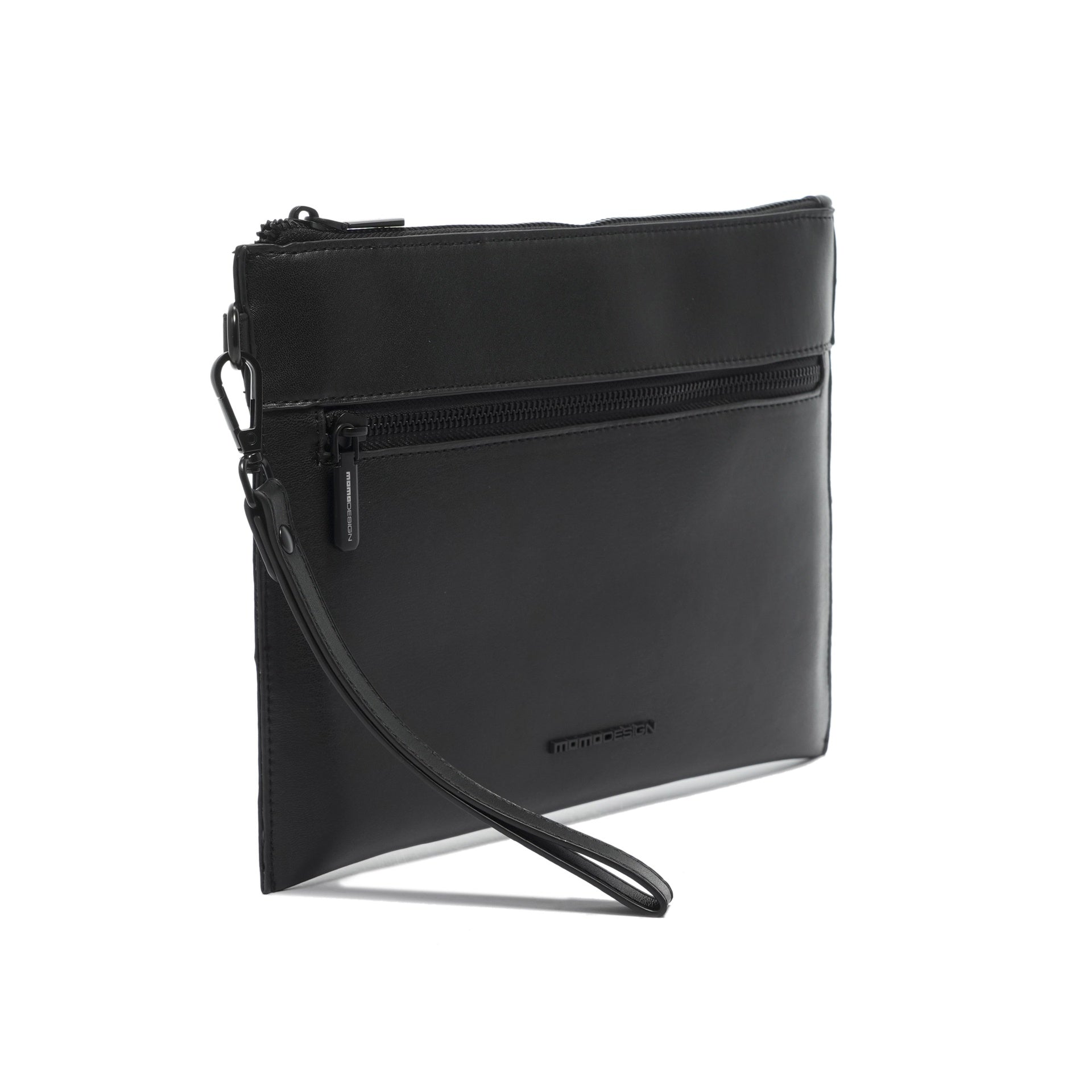 Pochette Uomo Corvus Elite in Pelle Vegana Black Momo Design