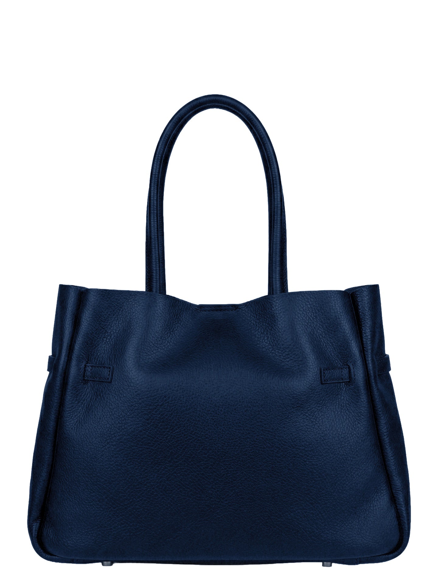 Borsa a Tracolla in Dollaro Leather Blu Jeans