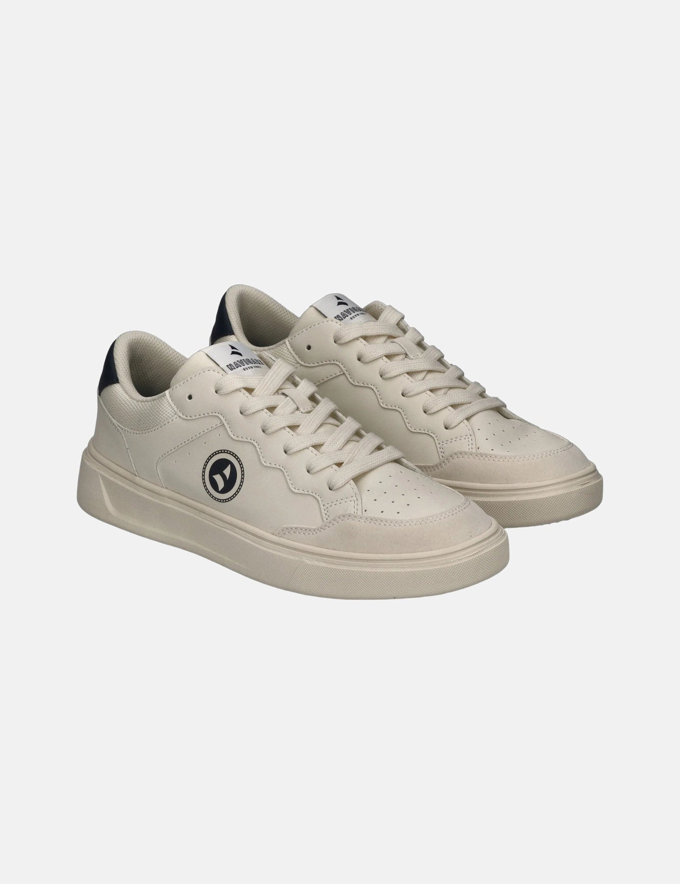 Scarpa stringata in Pelle Vegana Panna