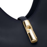 Borsa a Spalla in Pelle Ruga Blu Scuro