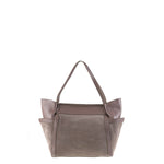 Borsa a Spalla in Vera Pelle Taupe Pierre Cardin