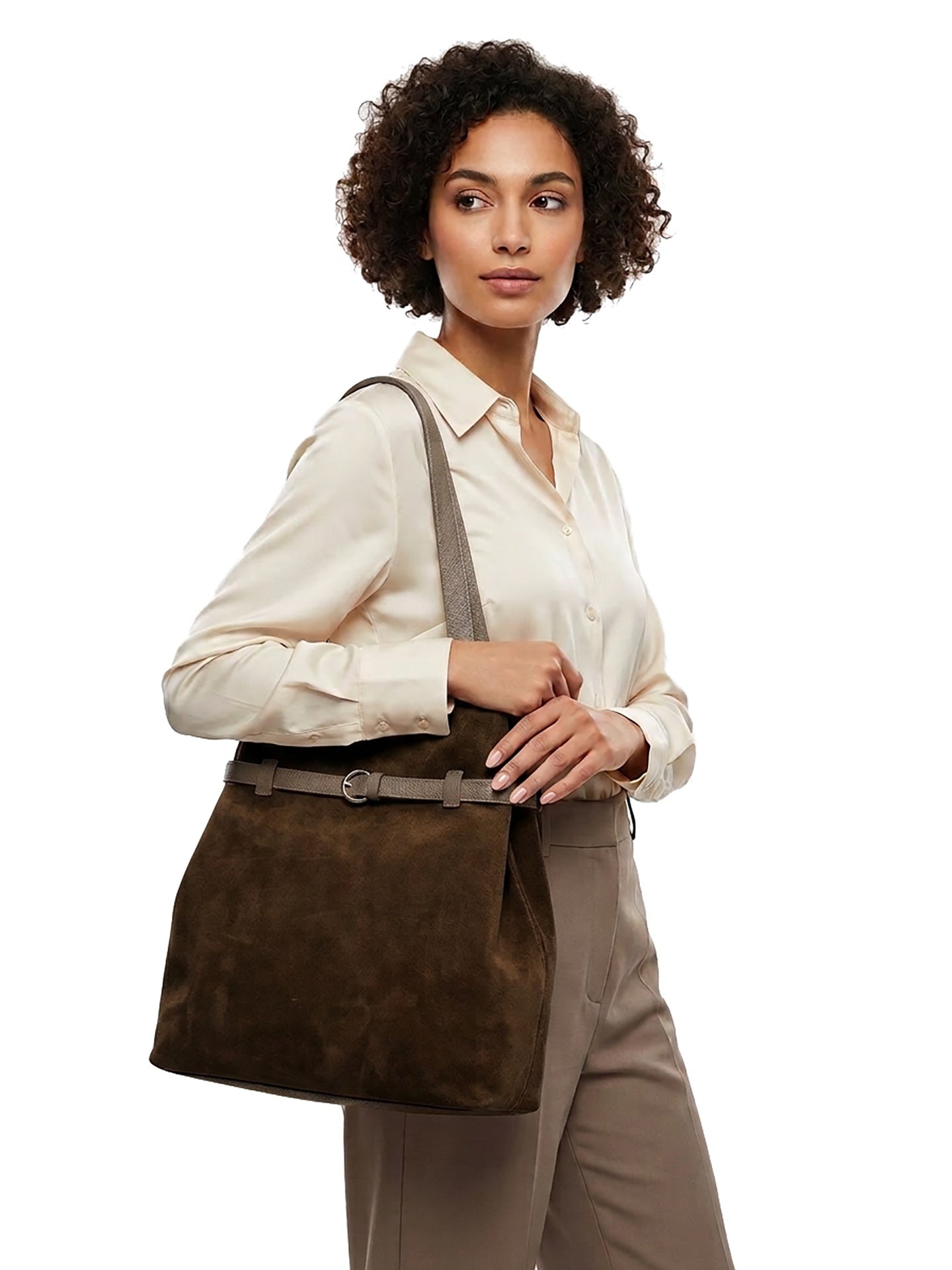Borsa a Mano in Vera Pelle Testa di Moro