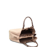 Borsa a Mano in Pelle Vegana Taupe