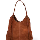 Borsa a Spalla in Vera Pelle Cuoio Scuro Chiara Ferretti