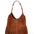 Borsa a Spalla in Vera Pelle Cuoio Scuro Chiara Ferretti