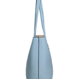 Borsa a Spalla in Pelle Vegana Blu Jeans